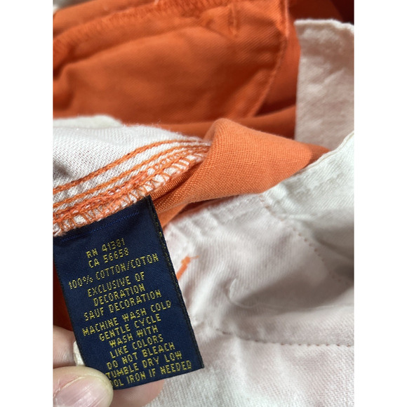 Polo Ralph Lauren Shorts Womens 8 Chino Cotton Pony Preppy Classic Orange - Picture 3 of 10
